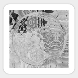 Honeycomb Gray Roses Stained Glass Tiles Sticker